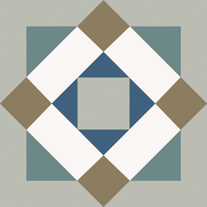 Brompton Kensington Pattern tile 20x20cm-Pattern tile-Ca Pietra-tile.co.uk
