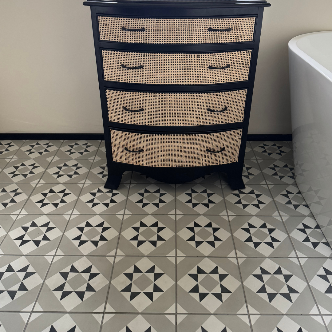 Image of Brompton Borough Pattern tile 20x20cm-Pattern tile-Ca Pietra-Tile.co.uk