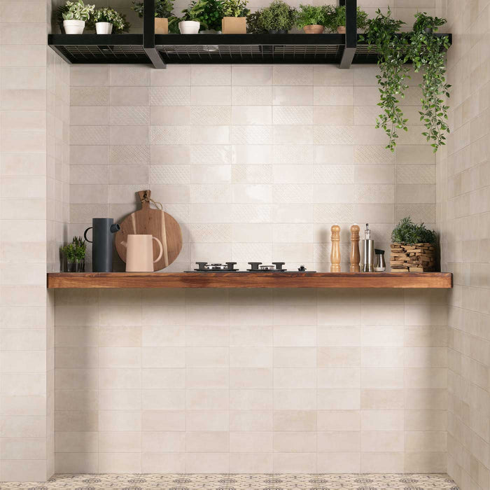 Jenson White Brick tile 10x20cm-Brick style tiles-Mainzu Ceramica-tile.co.uk