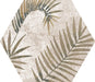 Botanical Pattern Hexagon tile 22.5x25.9cm-Hexagon tile-Cerlat-Tile.co.uk