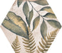 Botanical Pattern Hexagon tile 22.5x25.9cm-Hexagon tile-Cerlat-Tile.co.uk