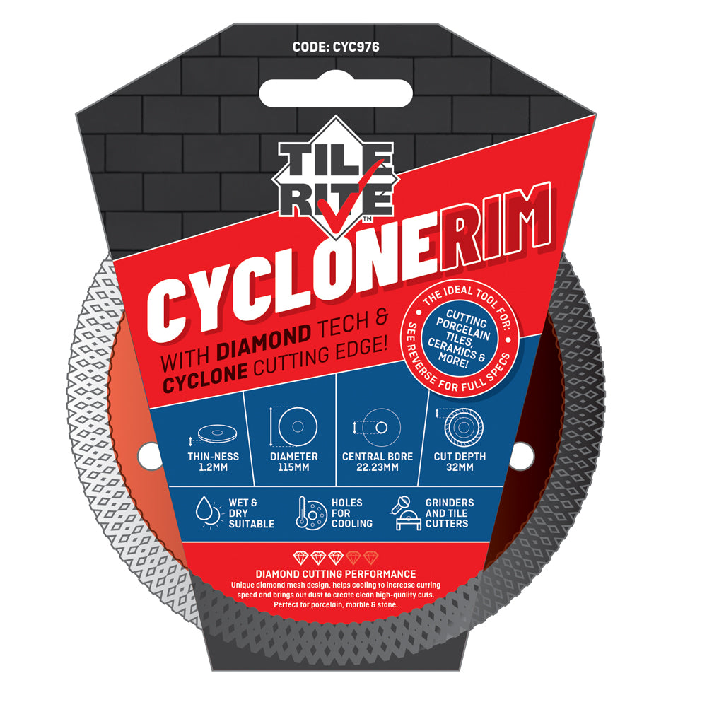 Image of CYCLONE RIM DIAMOND BLADE-Cutting Disc-Tile Rite-Tile.co.uk