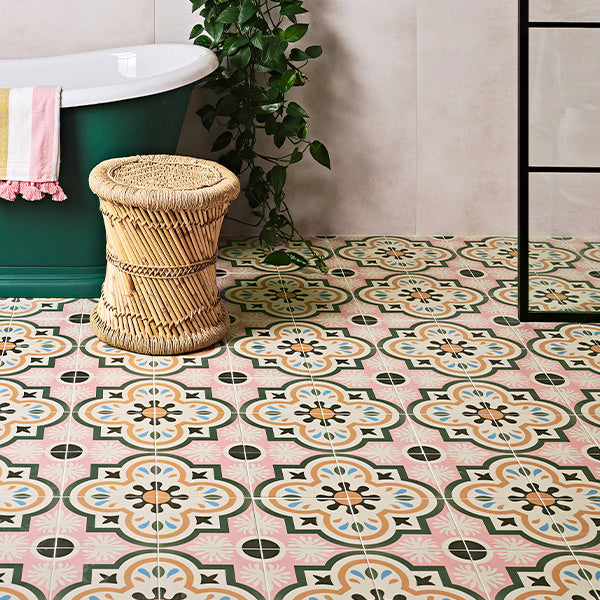 Image of Cabana New Orleans Pattern tile 20x20cm-Pattern tile-Ca Pietra-tile.co.uk
