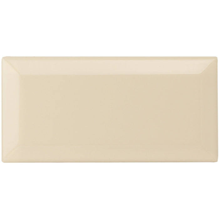 County White Metro Bevelled  Tile 15x7.5cm