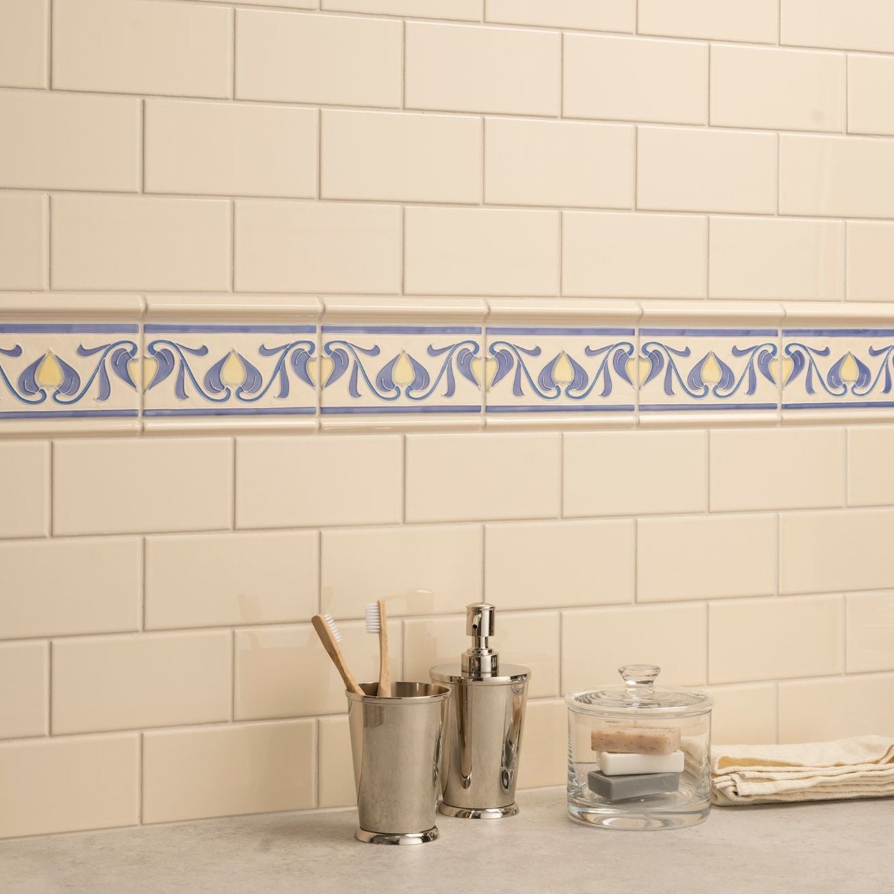 Image of County White Half Tile 15.2x7.5cm-Ceramic wall tile-Original Style-Tile.co.uk