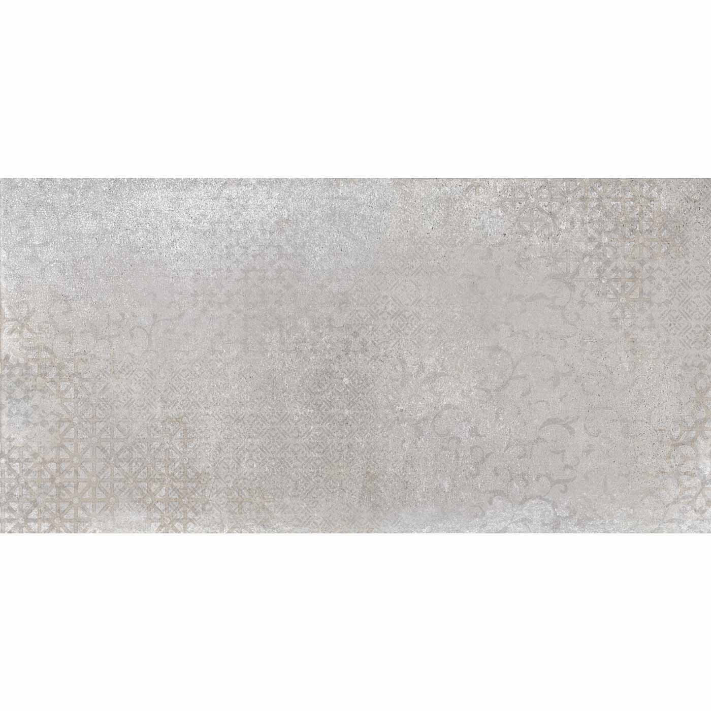 Image of Buxton Grey Decor wall tile 30x60cm-Ceramic wall tile-Cifre-tile.co.uk