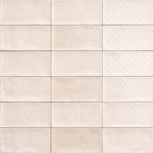 Sample 10x20cm Jenson White Decor tile-sample-sample-tile.co.uk