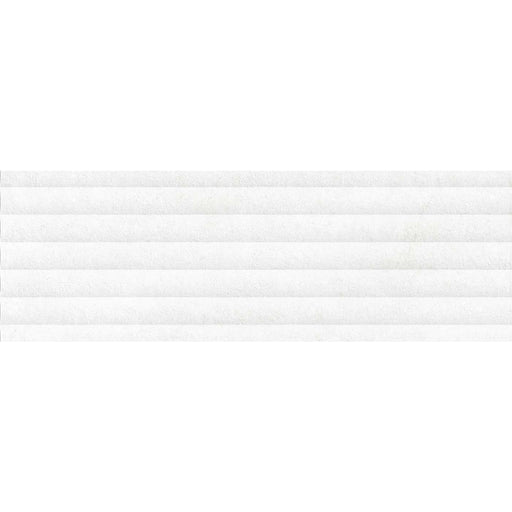 Fluted White Decor Wall Tile 30x90cm-Ceramic wall tile-Keros-Tile.co.uk