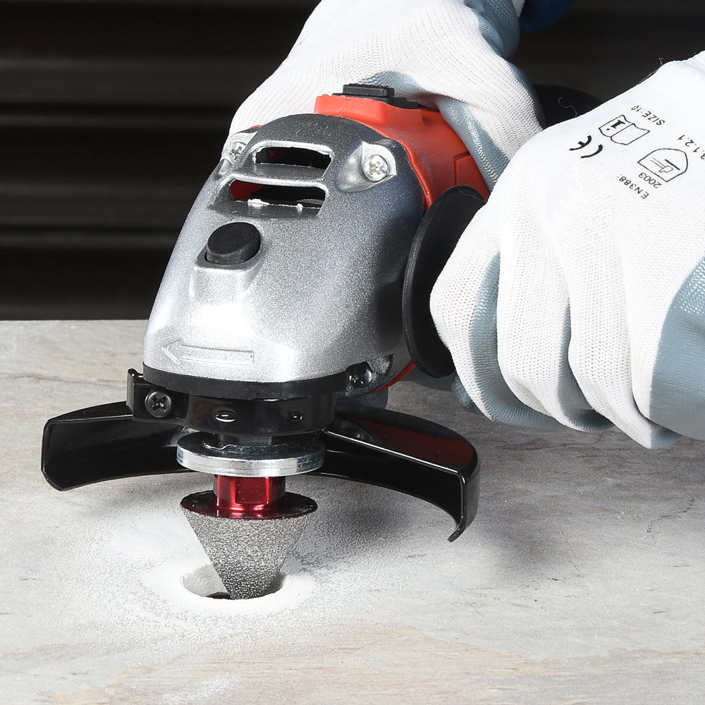 Image of M14 BRAZED DIAMOND MILL CONE DRILL-Drill Bits-Tile Rite-Tile.co.uk