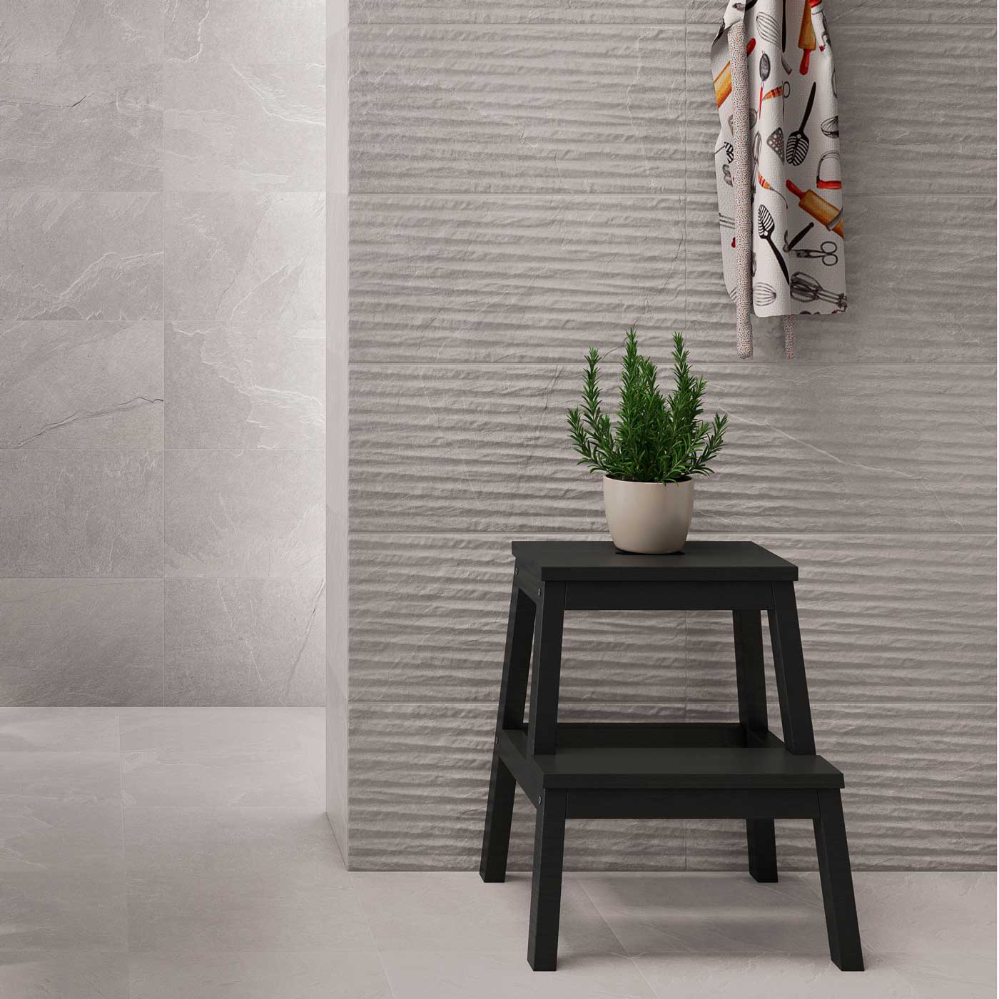 Image of Devon Smoke Decor Wall Tile 25x50cm-Ceramic wall tile-Argenta-Tile.co.uk