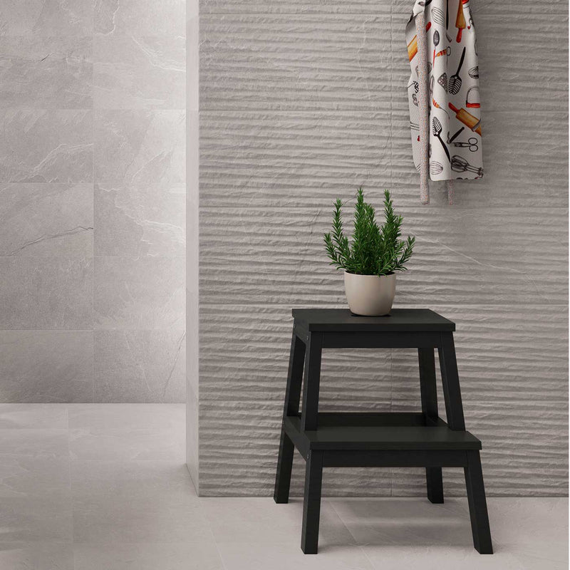 Image of Devon Smoke Decor Wall Tile 25x50cm-Ceramic wall tile-Argenta-Tile.co.uk