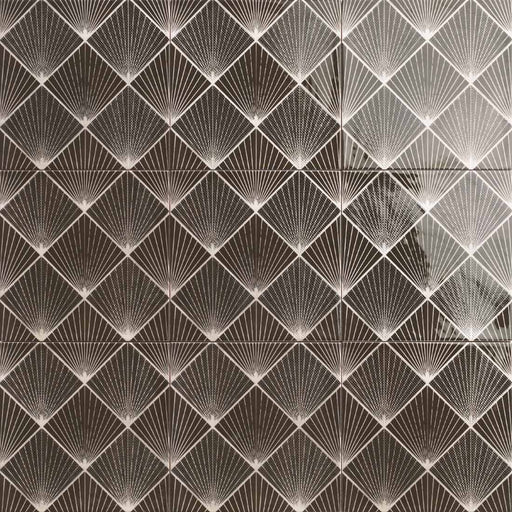 Art Deco Black wall tile 20x20cm-Pattern tile-Mainzu Ceramica-tile.co.uk