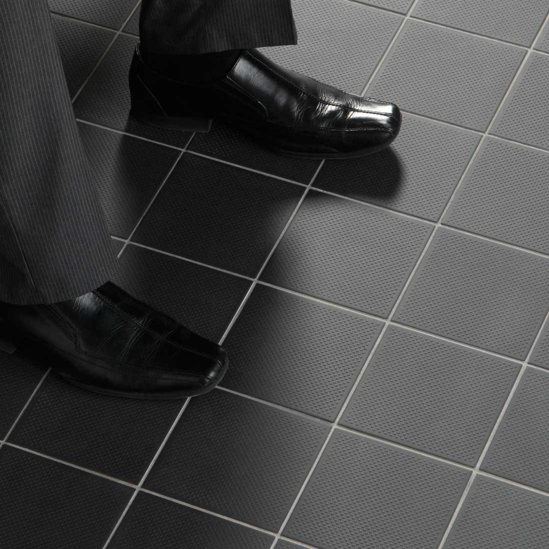 Image of Pinhead Black Vitrified tile 14.8x14.8cm by Dorset Woolliscroft-Vitrified ceramic-Original Style-Tile.co.uk