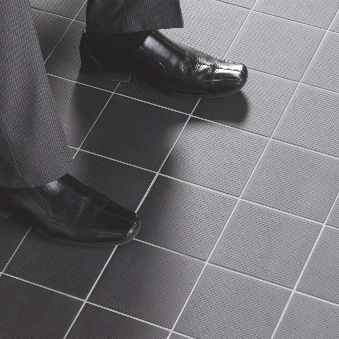 Image of Pinhead Dark Grey Vitrified tile 14.8x14.8cm by Dorset Woolliscroft-Vitrified ceramic-Original Style-Tile.co.uk