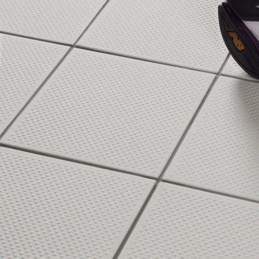 Image of Pinhead Steel Grey Vitrified tile 14.8x14.8cm by Dorset Woolliscroft-Vitrified ceramic-Original Style-Tile.co.uk