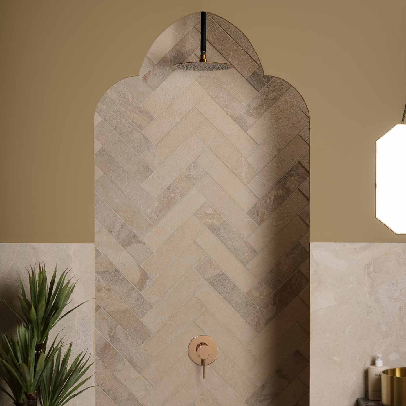 Image of Enki Parquet Limestone Velvet Natural Stone Tile 7.5x30cm-Limestone tiles-Ca Pietra-tile.co.uk