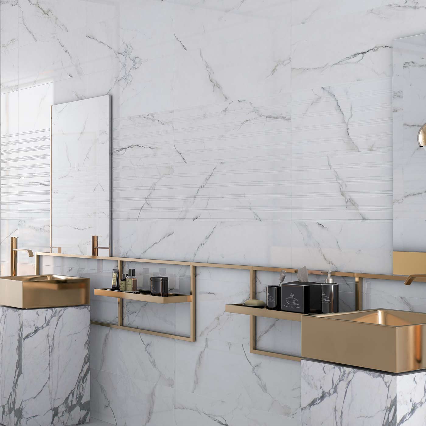 Image of Shine White Wall Tile 30x90cm-Ceramic wall tile-Argenta-Tile.co.uk