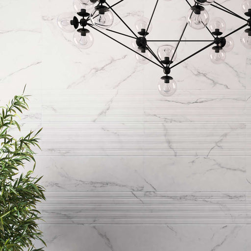 Shine White Wall Tile 30x90cm-Ceramic wall tile-Argenta-Tile.co.uk