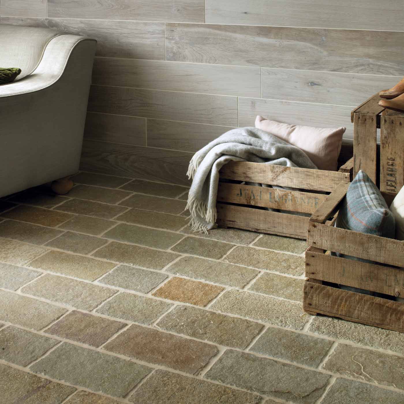 Image of Farley Cobble Limestone Seasoned 15 x Random-Limestone tiles-Ca Pietra-tile.co.uk