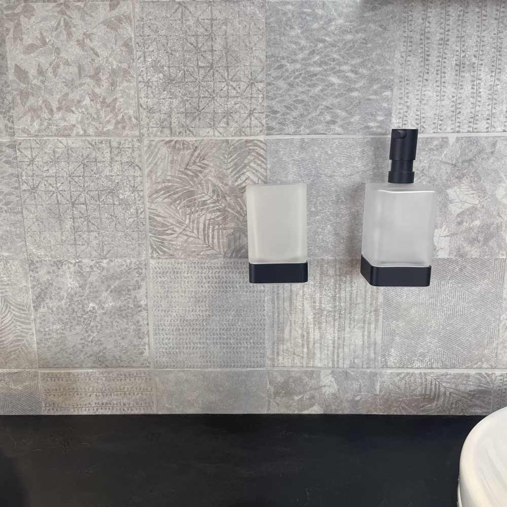 Image of Fauna Grey Decor Wall Tile 30x90cm-Ceramic wall tile-Keraben-Tile.co.uk