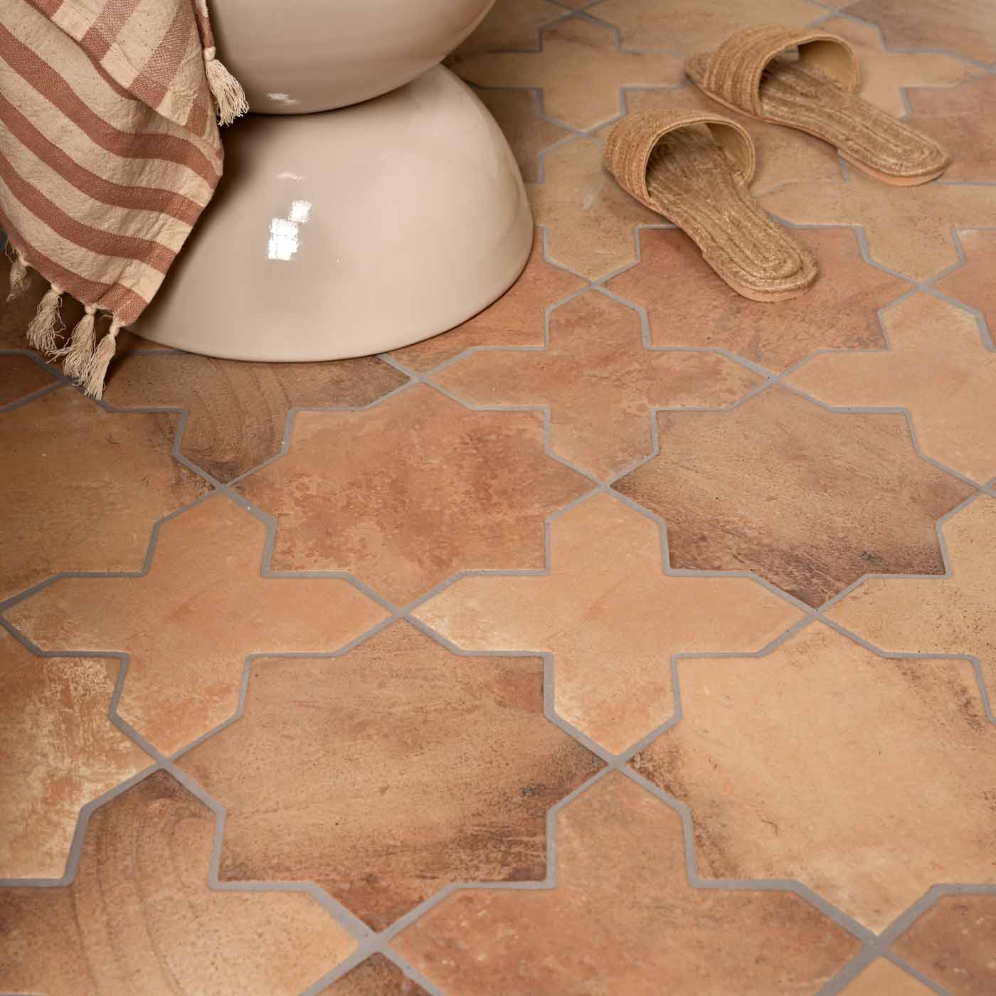 Image of Fez Cotto STAR Matt Porcelain tile 15.5x15.5cm-Wall and Floor tile-Ca Pietra-tile.co.uk