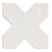 Fez White CROSS Gloss Porcelain tile 15.5x15.5cm-Wall and Floor tile-Ca Pietra-tile.co.uk