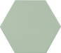 Spring Light Green Hex Porcelain tile 15x17cm-Hexagon tile-Estudio Ceramico-tile.co.uk