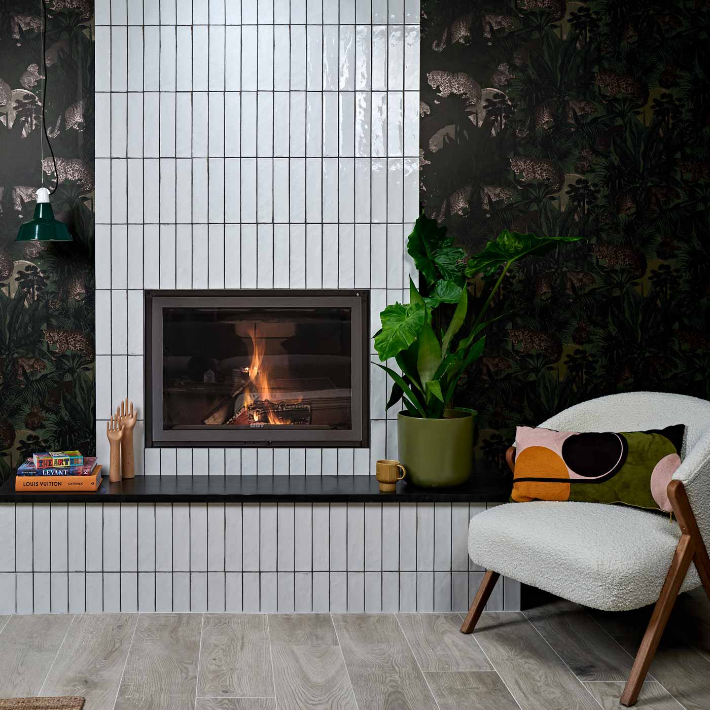 Image of Foundry Bianco tile 6x24.5cm-Ceramic wall tile-Ca Pietra-tile.co.uk