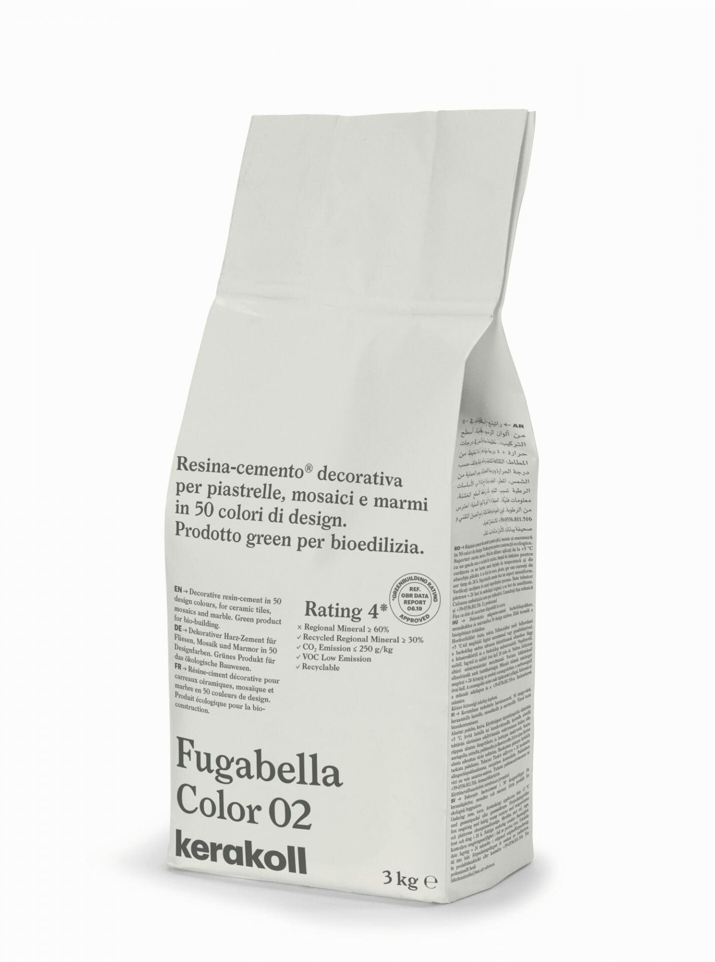 Image of Kerakoll Fugabella 3kg Color Resin-Cement High Flexibility Rapid Wall & Floor tile Grout-Grout-Kerakoll-tile.co.uk