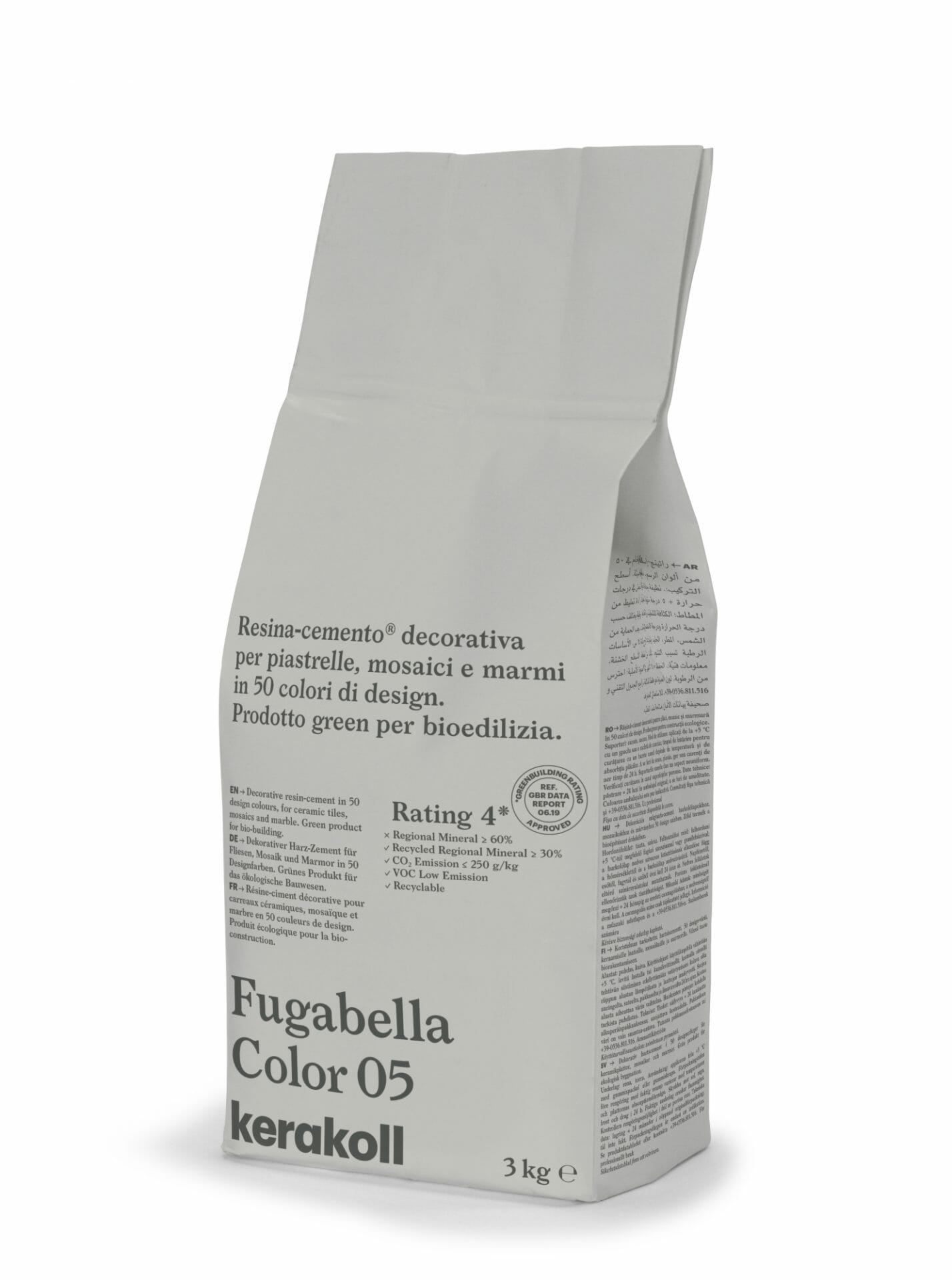 Image of Kerakoll Fugabella 3kg Color Resin-Cement High Flexibility Rapid Wall & Floor tile Grout-Grout-Kerakoll-tile.co.uk