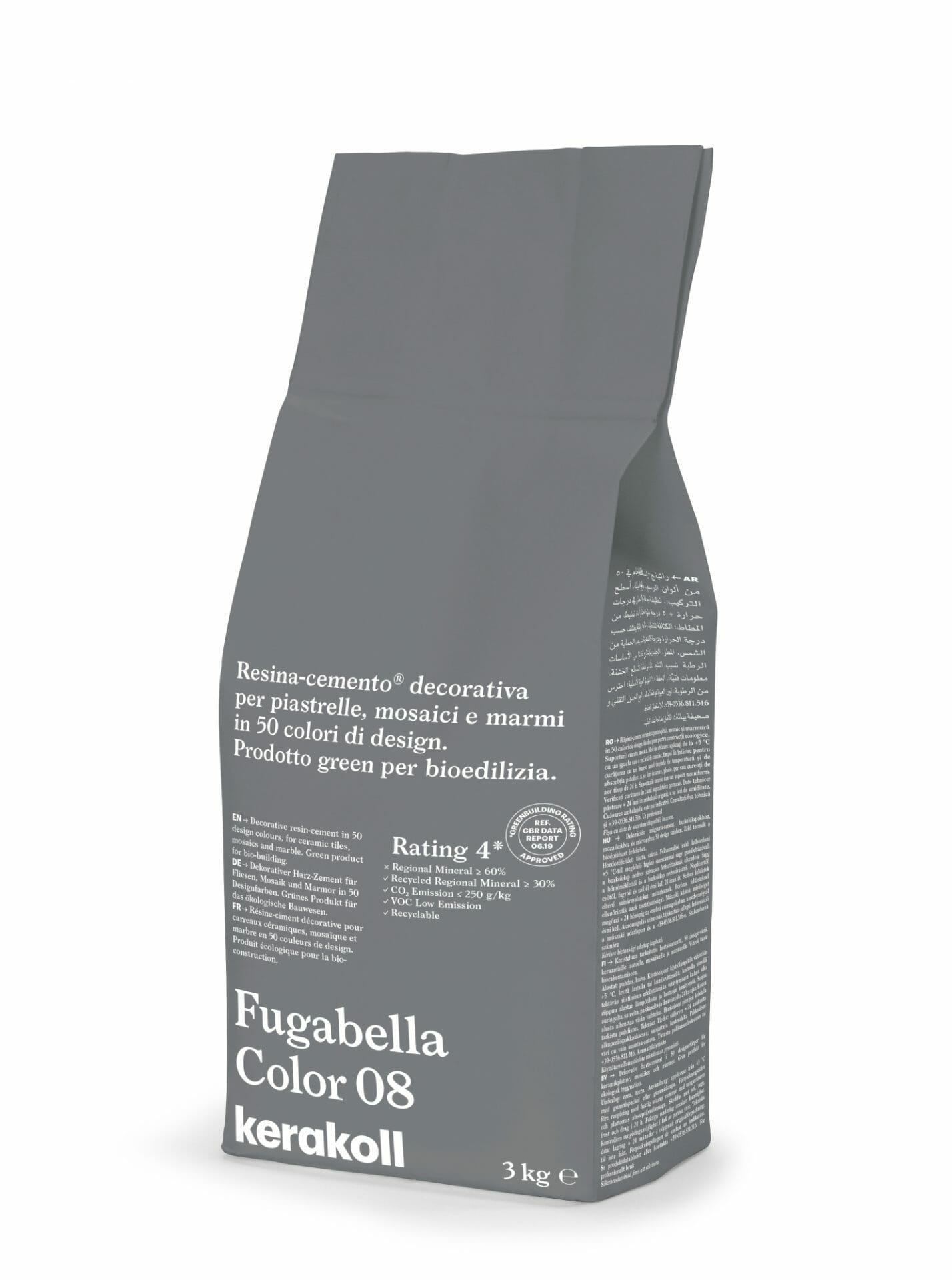 Image of Kerakoll Fugabella 3kg Color Resin-Cement High Flexibility Rapid Wall & Floor tile Grout-Grout-Kerakoll-tile.co.uk