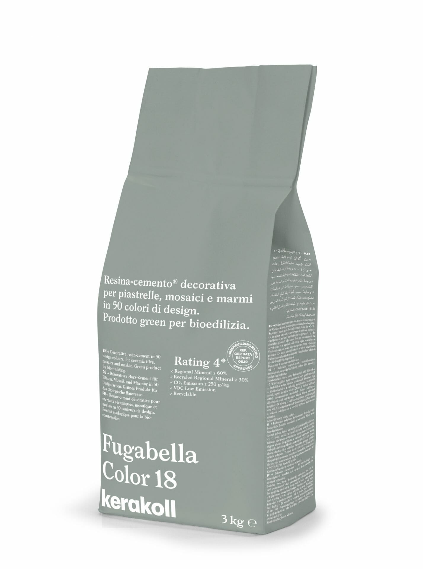 Image of Kerakoll Fugabella 3kg Color Resin-Cement High Flexibility Rapid Wall & Floor tile Grout-Grout-Kerakoll-tile.co.uk