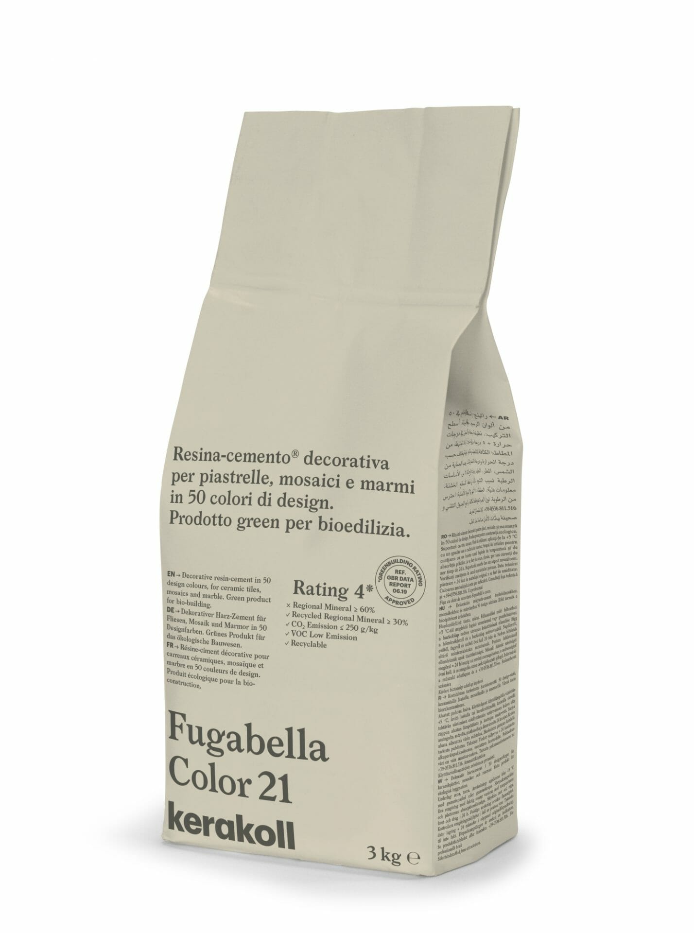 Image of Kerakoll Fugabella 3kg Color Resin-Cement High Flexibility Rapid Wall & Floor tile Grout-Grout-Kerakoll-tile.co.uk