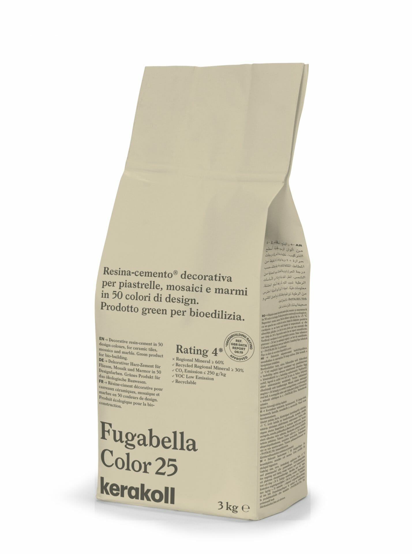 Image of Kerakoll Fugabella 3kg Color Resin-Cement High Flexibility Rapid Wall & Floor tile Grout-Grout-Kerakoll-tile.co.uk