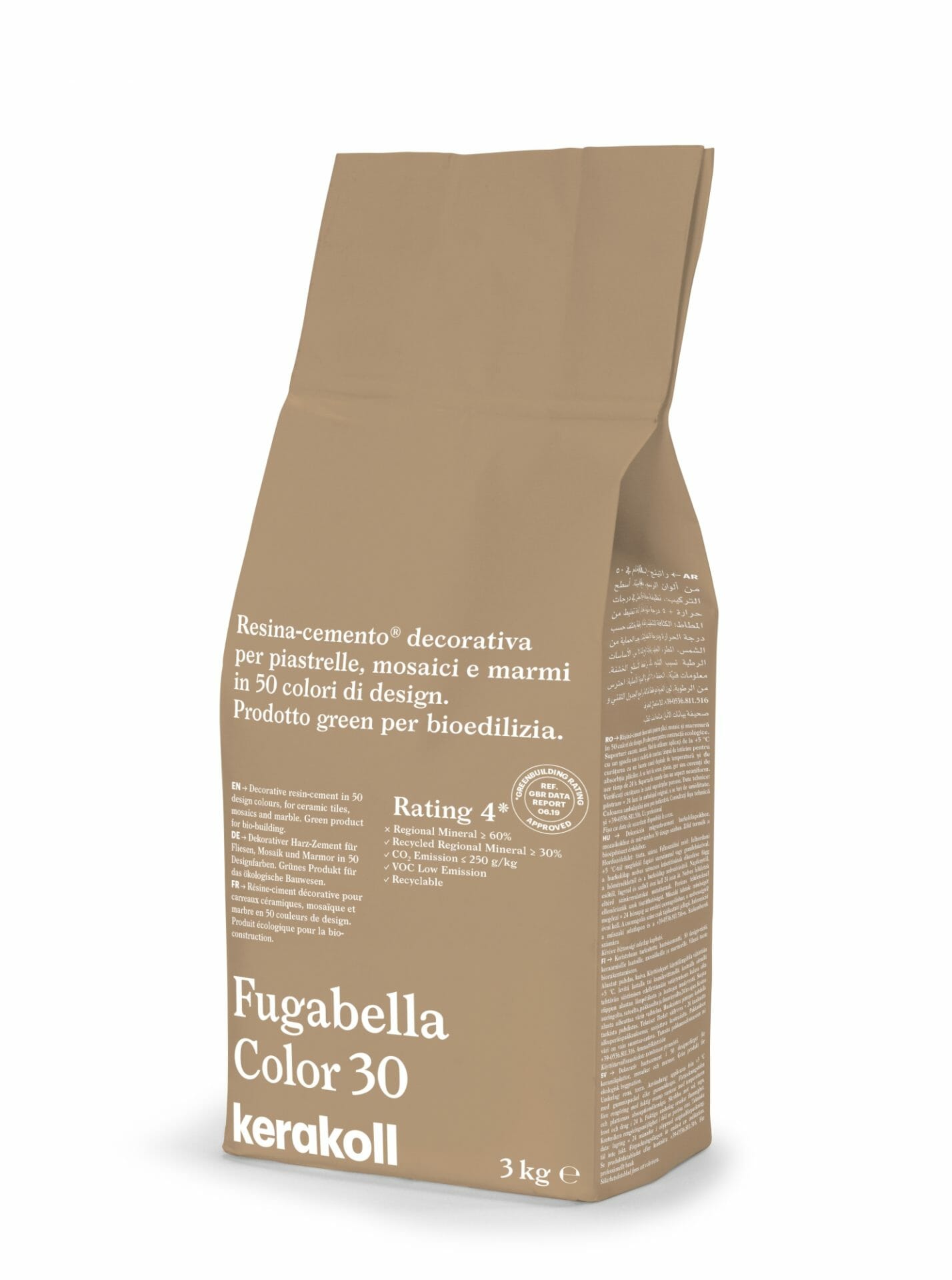 Image of Kerakoll Fugabella 3kg Color Resin-Cement High Flexibility Rapid Wall & Floor tile Grout-Grout-Kerakoll-tile.co.uk