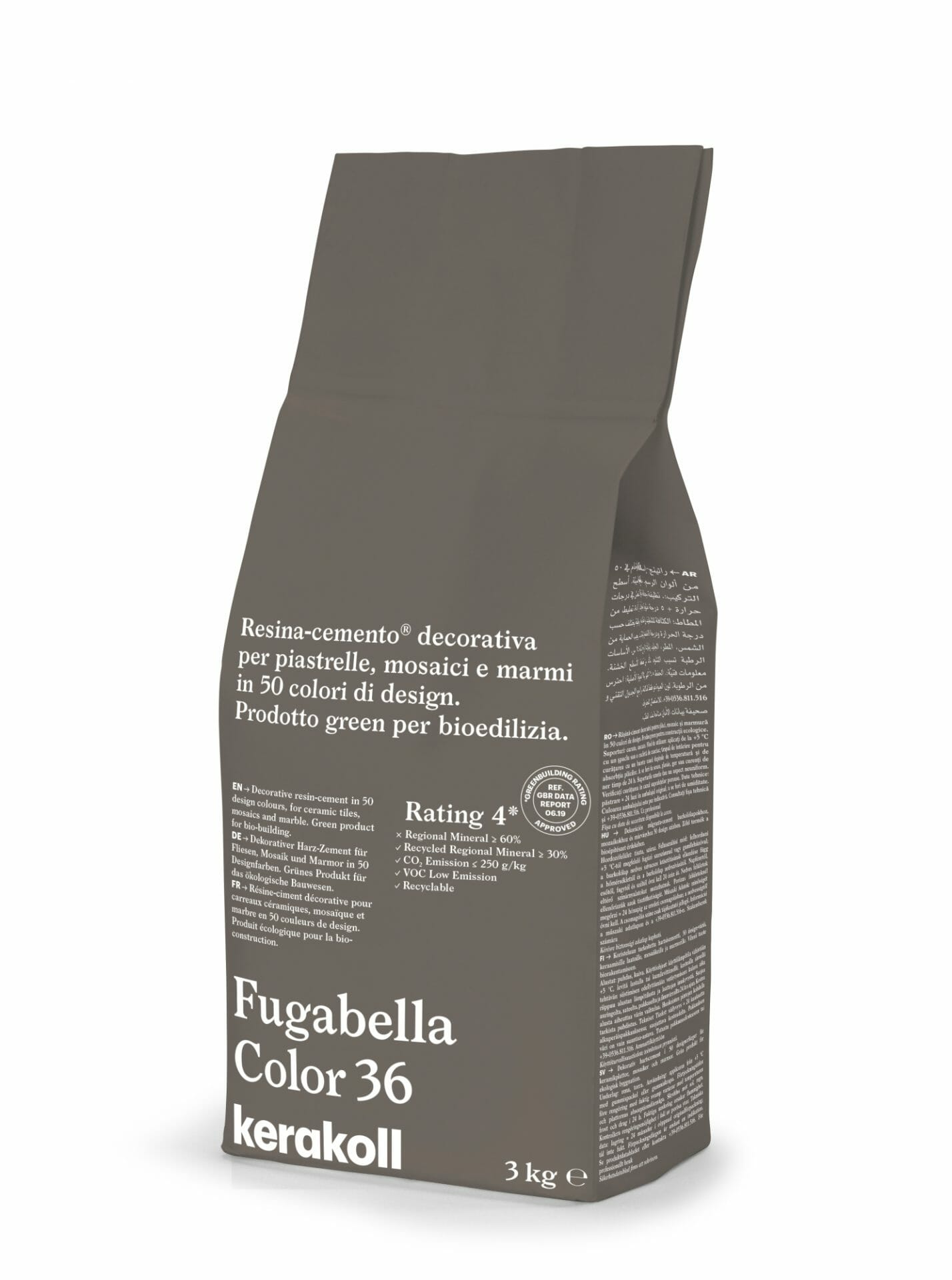 Image of Kerakoll Fugabella 3kg Color Resin-Cement High Flexibility Rapid Wall & Floor tile Grout-Grout-Kerakoll-tile.co.uk