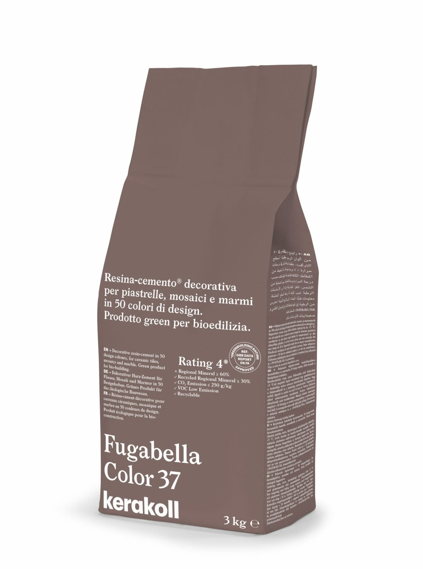 Image of Kerakoll Fugabella 3kg Color Resin-Cement High Flexibility Rapid Wall & Floor tile Grout-Grout-Kerakoll-tile.co.uk