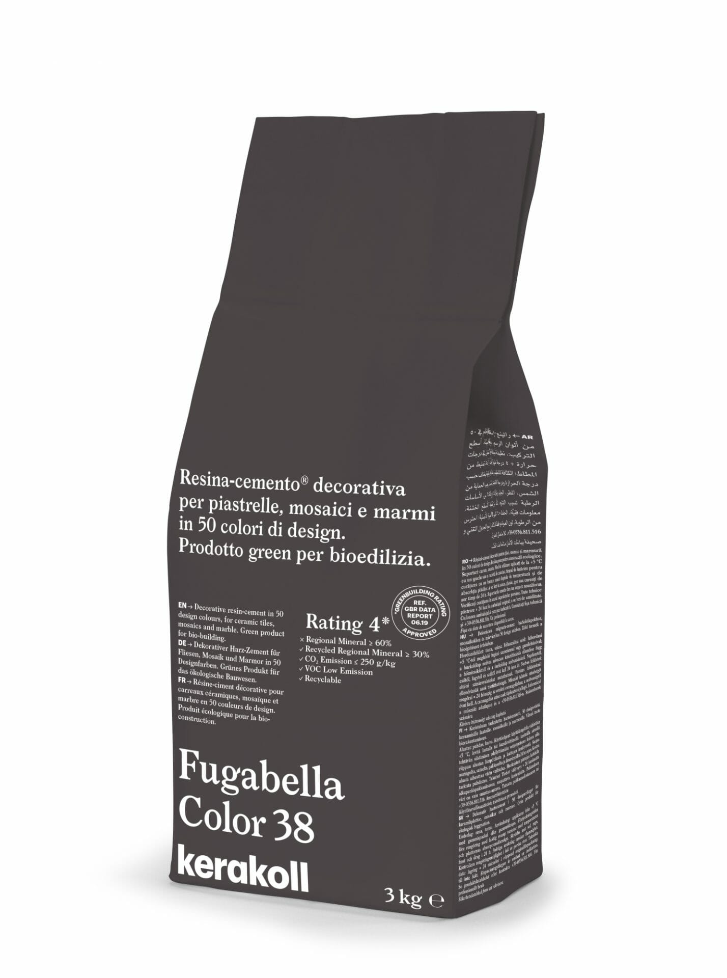 Image of Kerakoll Fugabella 3kg Color Resin-Cement High Flexibility Rapid Wall & Floor tile Grout-Grout-Kerakoll-tile.co.uk