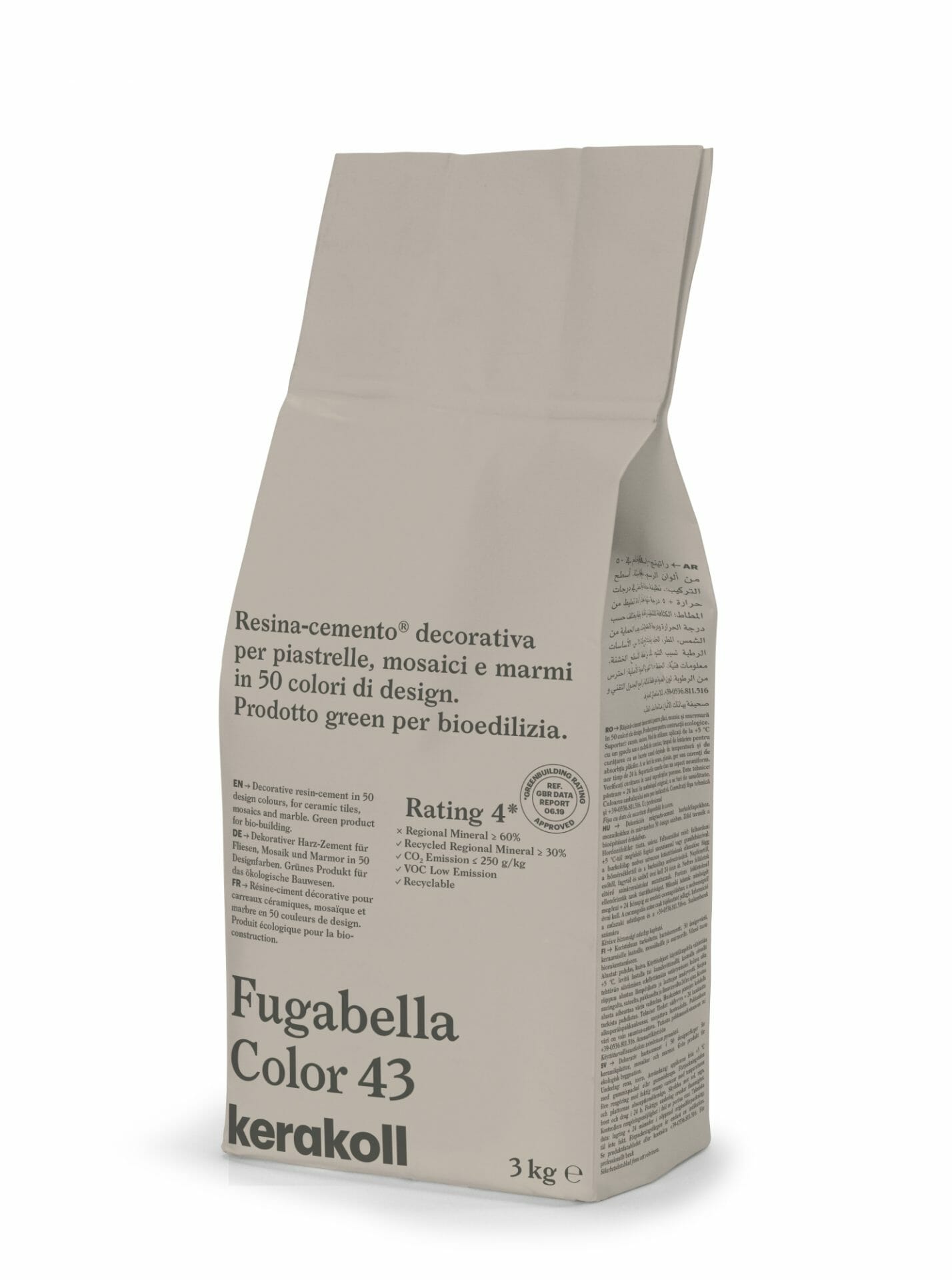 Image of Kerakoll Fugabella 3kg Color Resin-Cement High Flexibility Rapid Wall & Floor tile Grout-Grout-Kerakoll-tile.co.uk