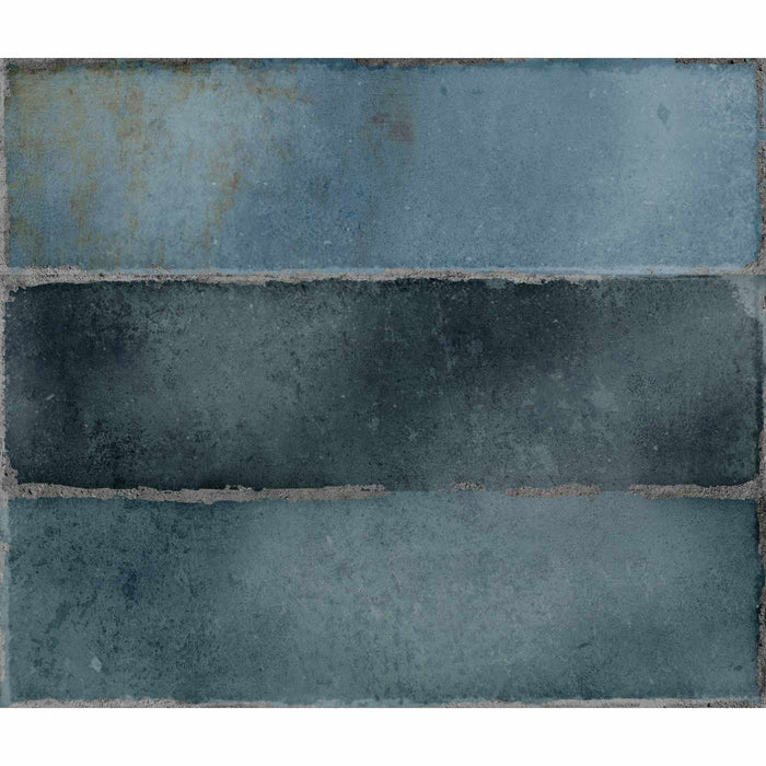 Zellige Blue Brick Tile 6.9x24cm-Ceramic wall tile-Estudio Ceramico-tile.co.uk