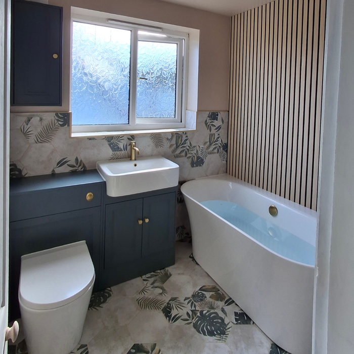 Botanical Taupe Hexagon tile 22.5x25.9cm-Hexagon tile-Cerlat-Tile.co.uk