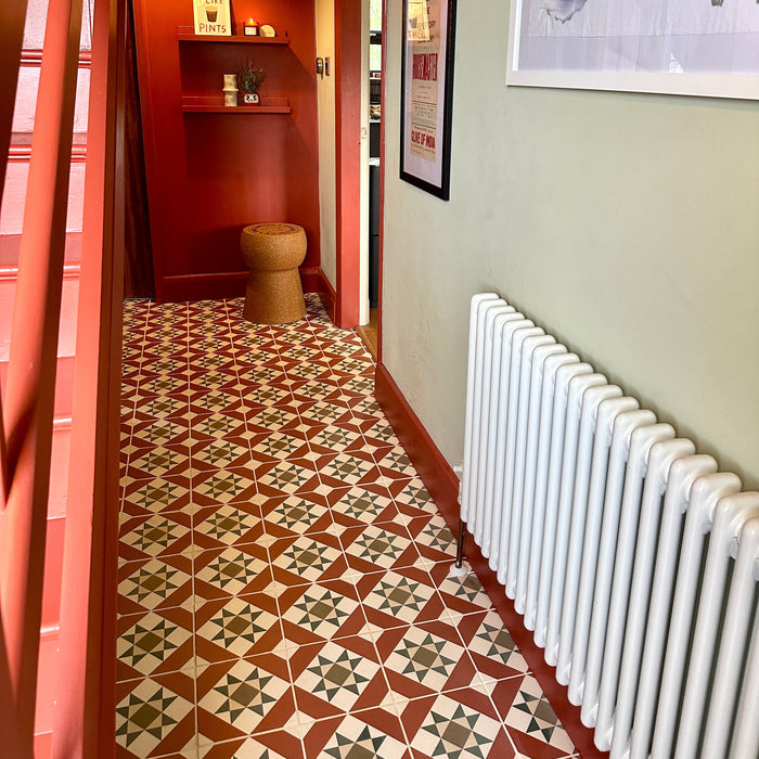 Brompton Clarence Pattern tile 20x20cm-Pattern tile-Ca Pietra-tile.co.uk