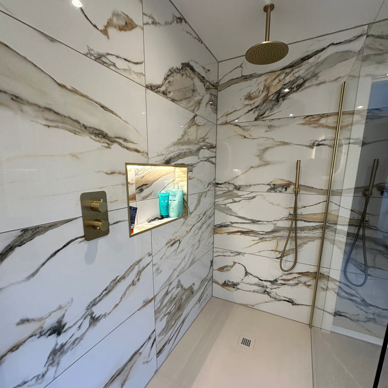 Image of Calacatta Gold Polished XL tile 60x120cm-Large format-Cerrad-Tile.co.uk