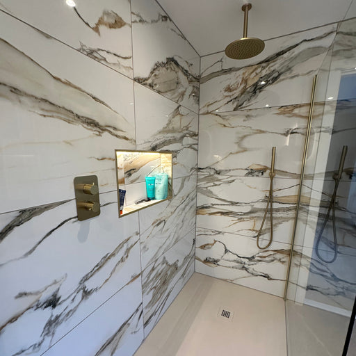 Calacatta Gold Polished XL tile 60x120cm-Large format-Cerrad-Tile.co.uk