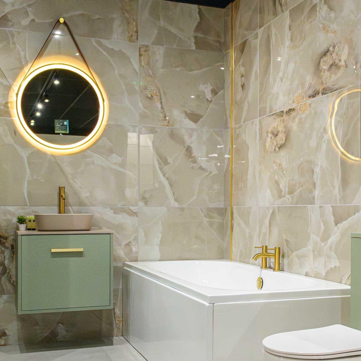 Image of Crystal Taupe Marble tile 60x120cm-Large format-Eco Ceramic-Tile.co.uk