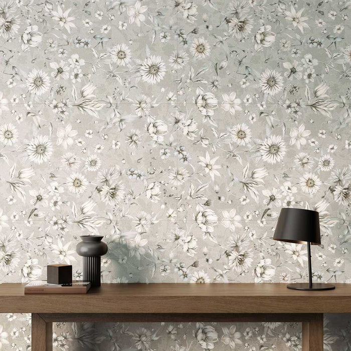 Kenzo Ivory Spring Decor Tile 60x120cm-Ceramic Wall tile-Argenta-Tile.co.uk