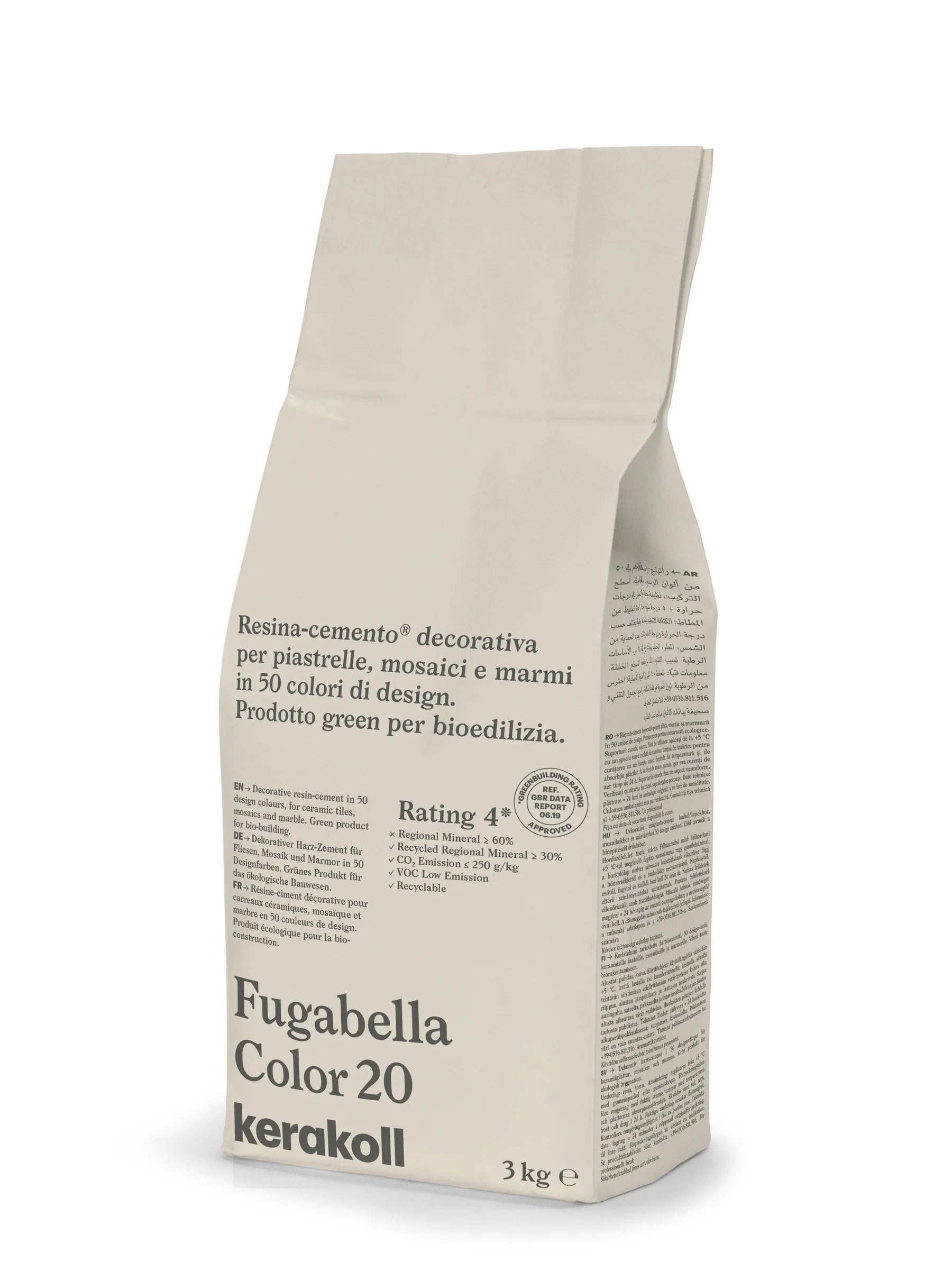 Image of Kerakoll Fugabella 3kg Color Resin-Cement High Flexibility Rapid Wall & Floor tile Grout-Grout-Kerakoll-Tile.co.uk