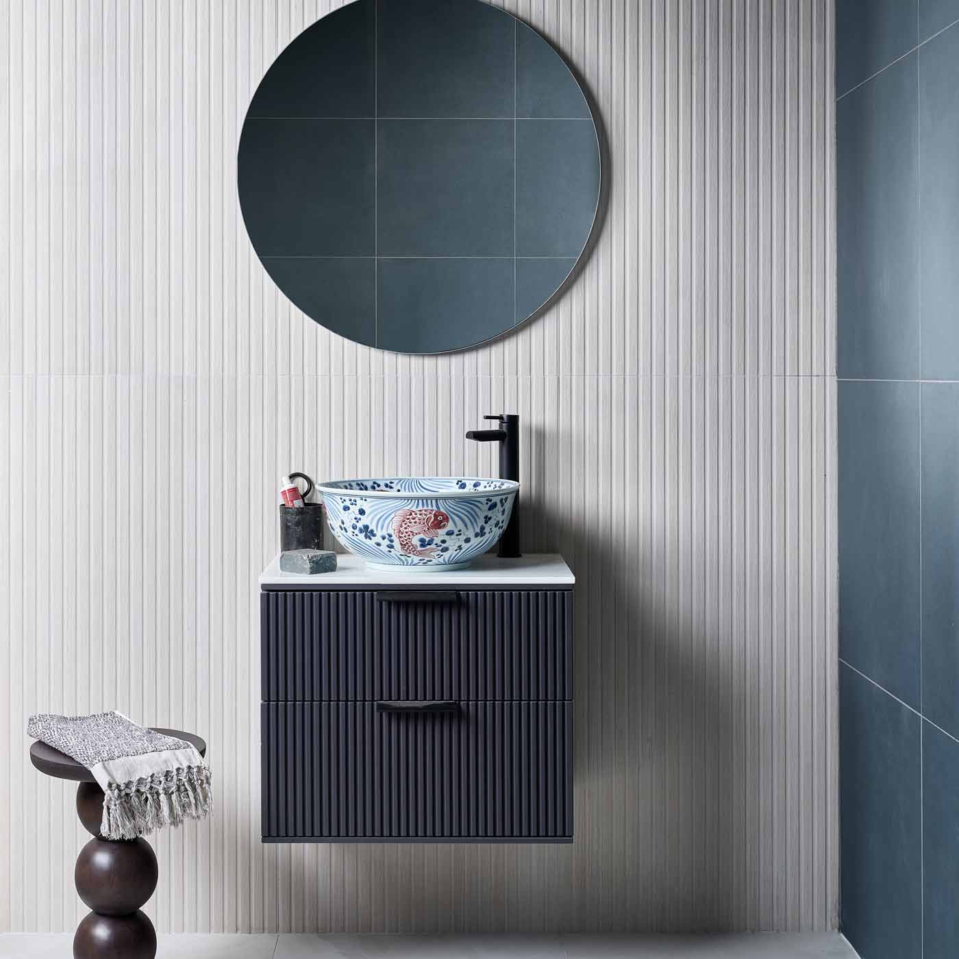 Image of Kinfolk White Wood Slat tile 60x120cm-Large format-Ca Pietra-tile.co.uk