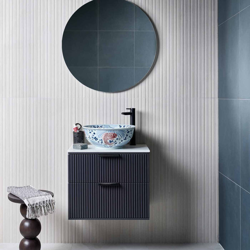 Image of Kinfolk White Wood Slat tile 60x120cm-Large format-Ca Pietra-tile.co.uk