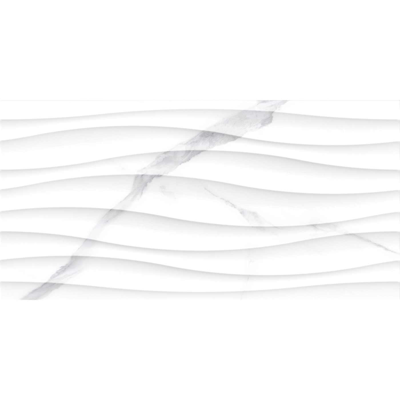Image of Olivia Grey Wave Decor 30x60cm-Ceramic tile-Keros-Tile.co.uk